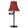 Rust Square Shade Bronze Finish Swing Arm Desk Lamp