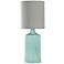 Rustic 21 1/2" Light Aqua Blue Glass Accent Table Lamp