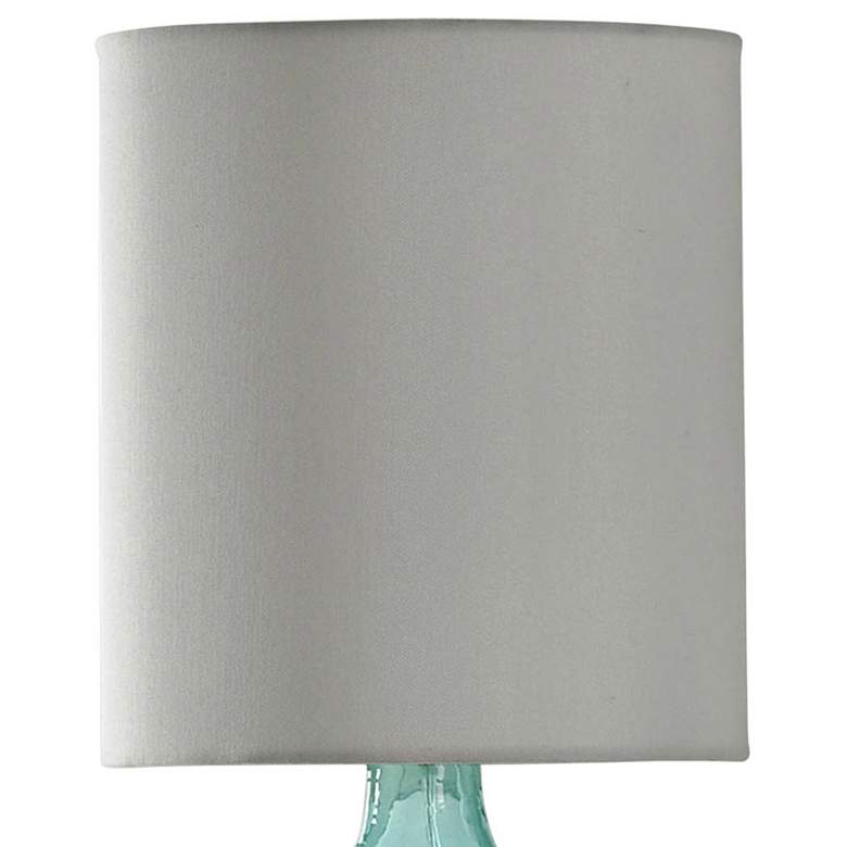 Image 3 Rustic 21 1/2 inch Light Aqua Blue Glass Accent Table Lamp more views