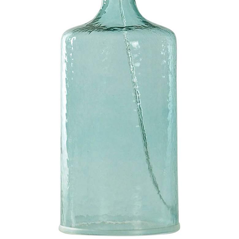 Image 4 Rustic 21 1/2 inch Light Aqua Blue Glass Accent Table Lamp more views