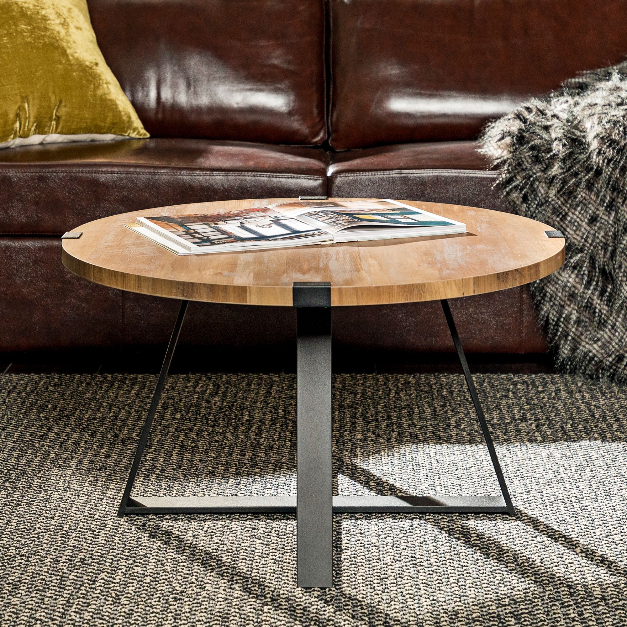 oval coffee table metal legs