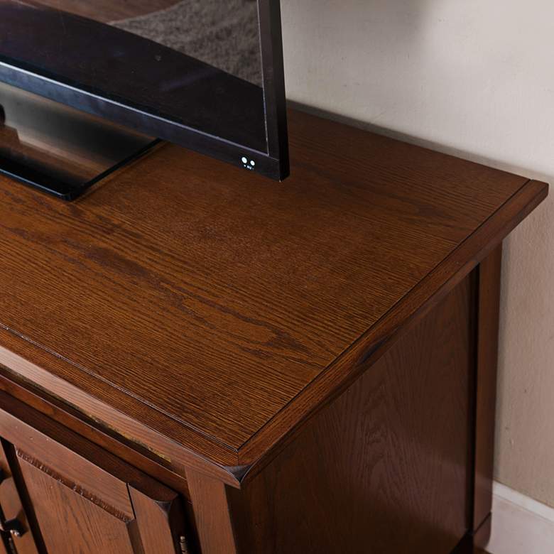Image 3 Rustic Autumn 60" Wide TV Media Console with Slate Tiles more views