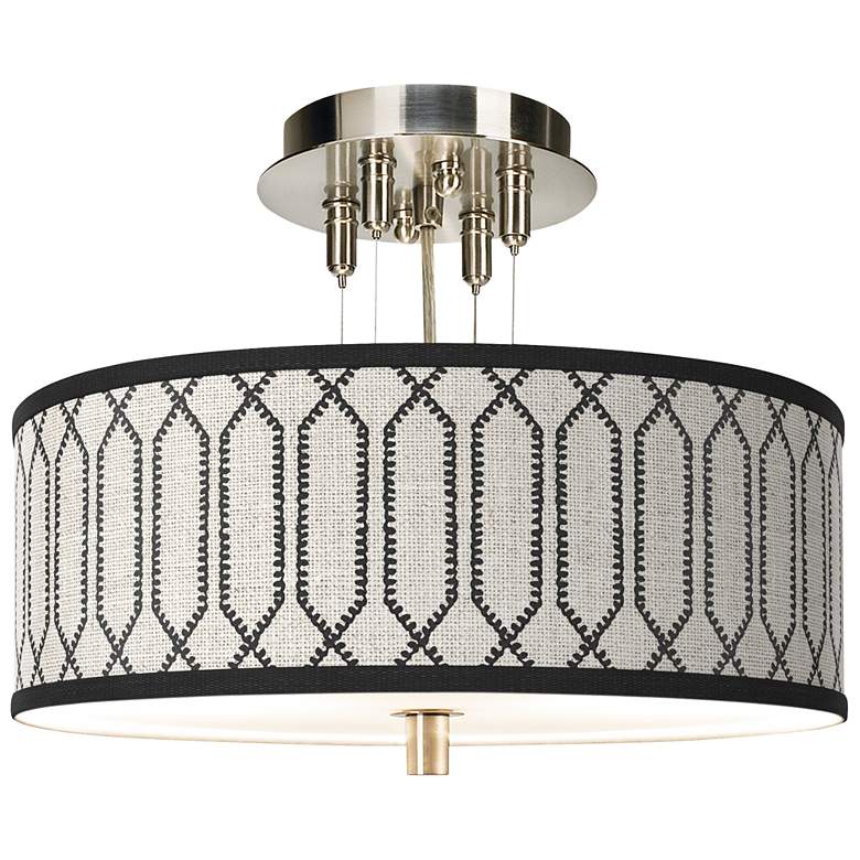 Image 1 Rustic Chic Giclee 14" Wide Ceiling Light