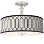 Rustic Chic Giclee 16" Wide Semi-Flush Ceiling Light