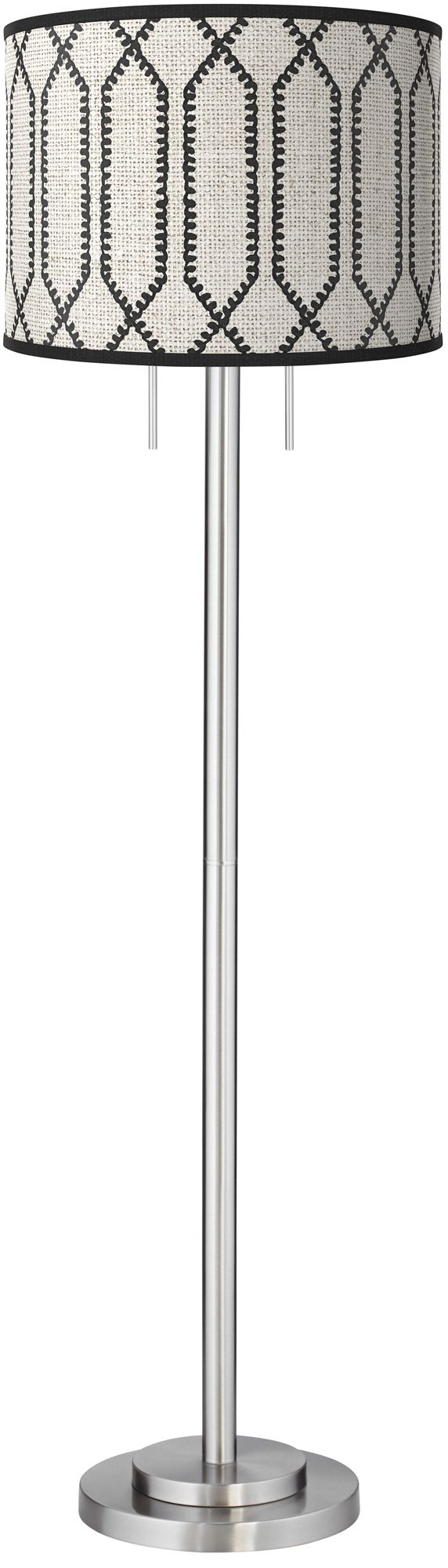 Rustic Chic Giclee Brushed Nickel Garth Floor Lamp