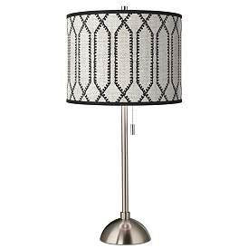 Image1 of Rustic Chic Giclee Brushed Nickel Table Lamp