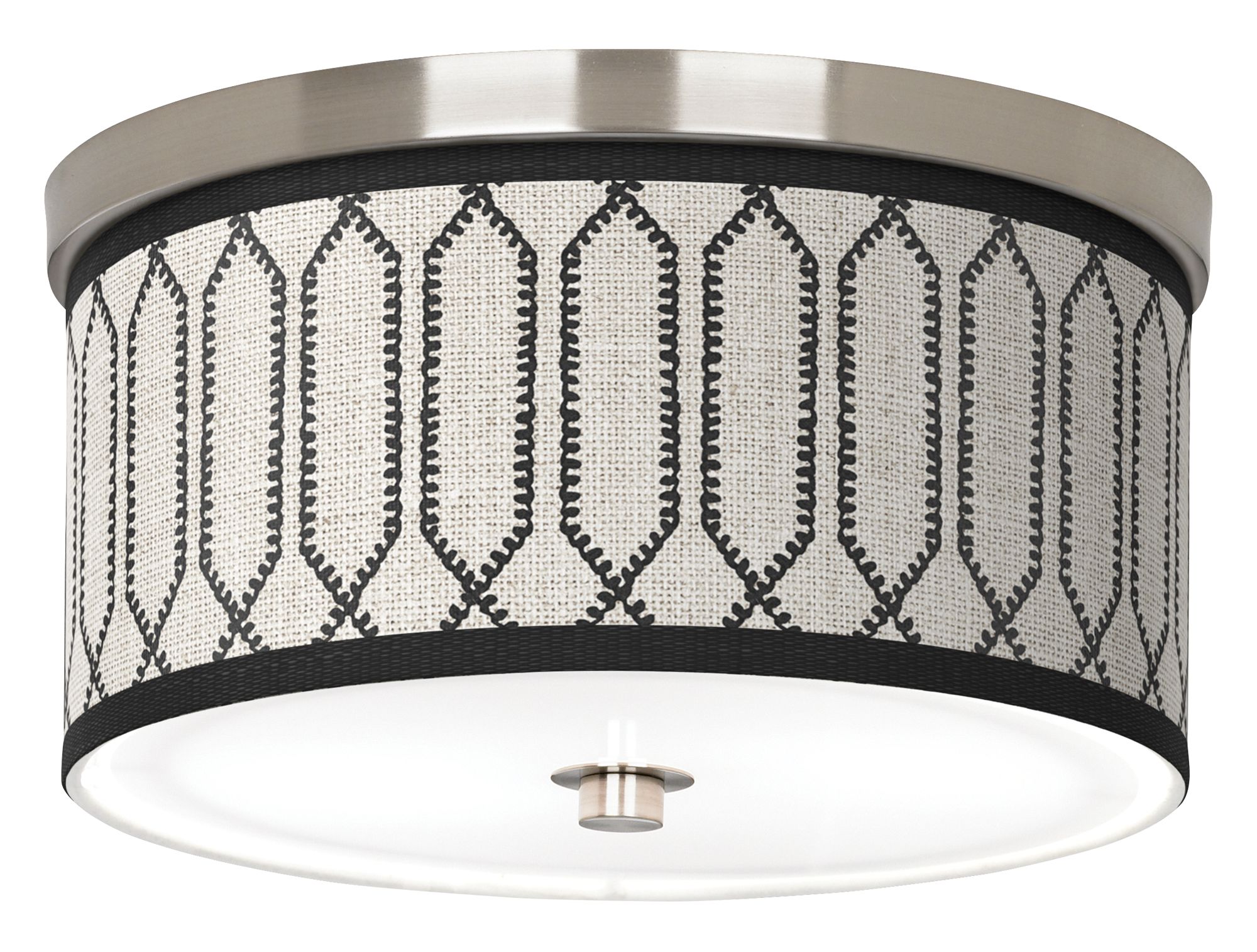 Image Rustic Chic Giclee Nickel 10 1/4" Wide Ceiling Light