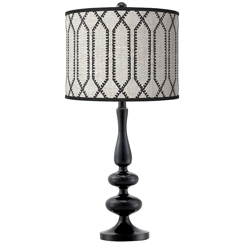 Image 1 Rustic Chic Giclee Paley Black Table Lamp