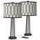 Rustic Chic Susan Dark Bronze USB Table Lamps Set of 2