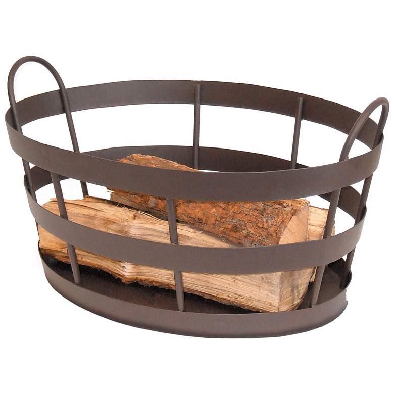 Image 1 Rustic Fireplace Log Basket