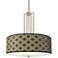 Rustic Flora Carey 24" Brushed Nickel 4-Light Chandelier