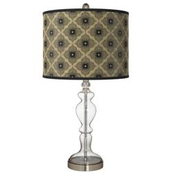 Rustic Flora Giclee Apothecary Clear Glass Table Lamp