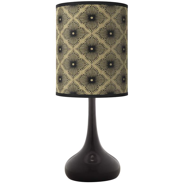 Image 1 Rustic Flora Giclee Black Droplet Table Lamp