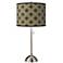 Rustic Flora Giclee Brushed Nickel Table Lamp