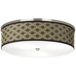 Rustic Flora Giclee Nickel 20 1/4&quot; Wide Ceiling Light