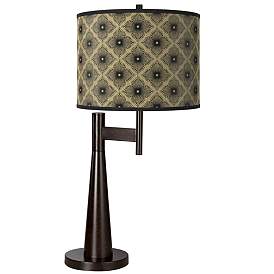 Image1 of Rustic Flora Giclee Novo Table Lamp with Offset Arm