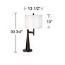 Rustic Flora Giclee Novo Table Lamp with Offset Arm