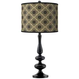 Image1 of Rustic Flora Giclee Paley Black Table Lamp