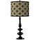 Rustic Flora Giclee Paley Black Table Lamp