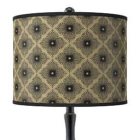 Image2 of Rustic Flora Giclee Paley Black Table Lamp more views
