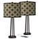 Rustic Flora Susan Dark Bronze USB Table Lamps Set of 2