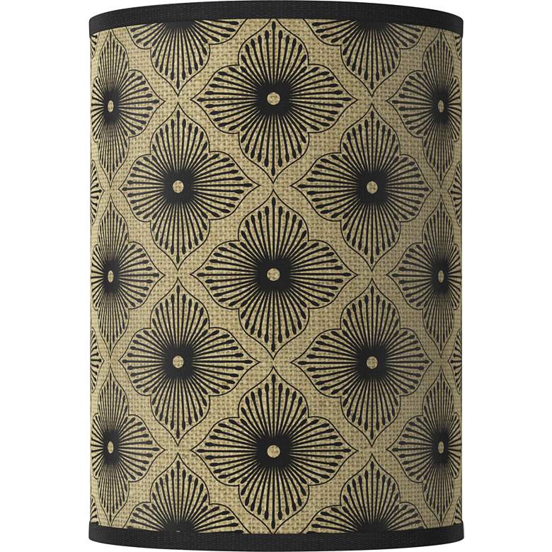Image 1 Rustic Flora White Giclee Cylinder Lamp Shade 8x8x11 (Spider)