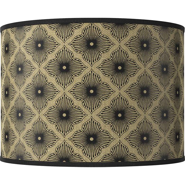 Image 1 Rustic Flora White Giclee Drum Lamp Shade 15.5x15.5x11 (Spider)