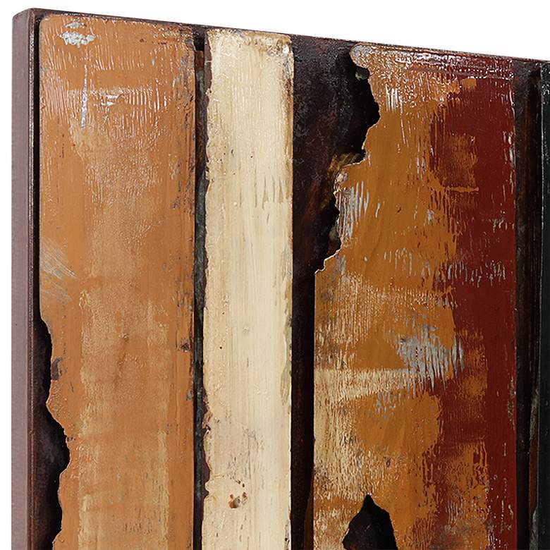 Image 3 Rustic Flow 1 72"W Mixed Media Metal Dimensional Wall Art more views