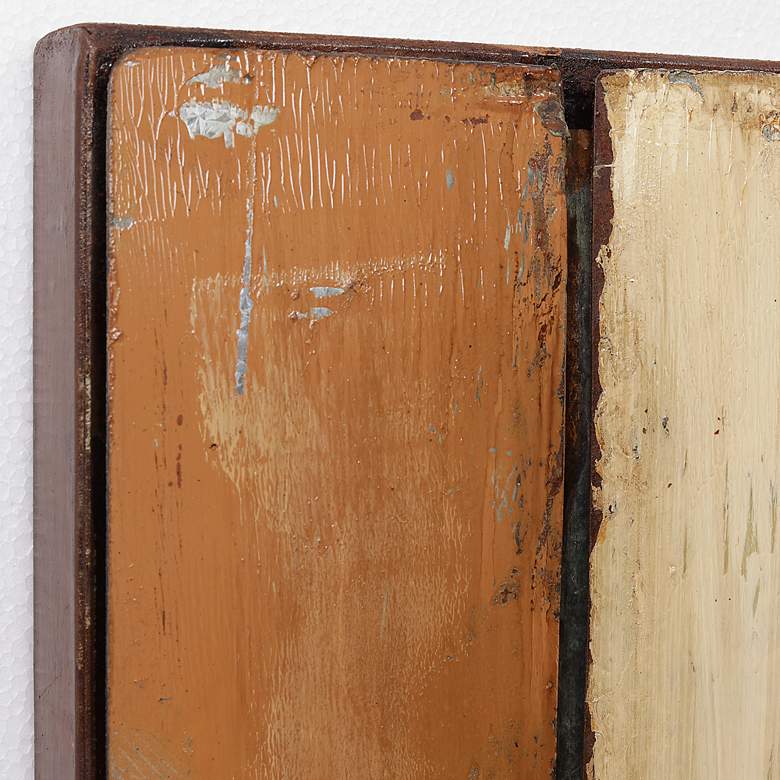 Image 4 Rustic Flow 1 72"W Mixed Media Metal Dimensional Wall Art more views