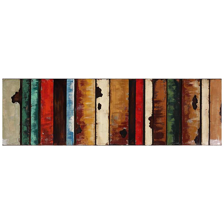 Image 5 Rustic Flow 1 72"W Mixed Media Metal Dimensional Wall Art more views