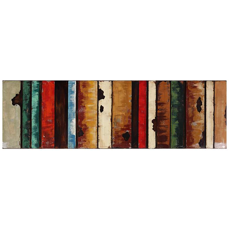 Image 5 Rustic Flow 1 72 inchW Mixed Media Metal Dimensional Wall Art more views