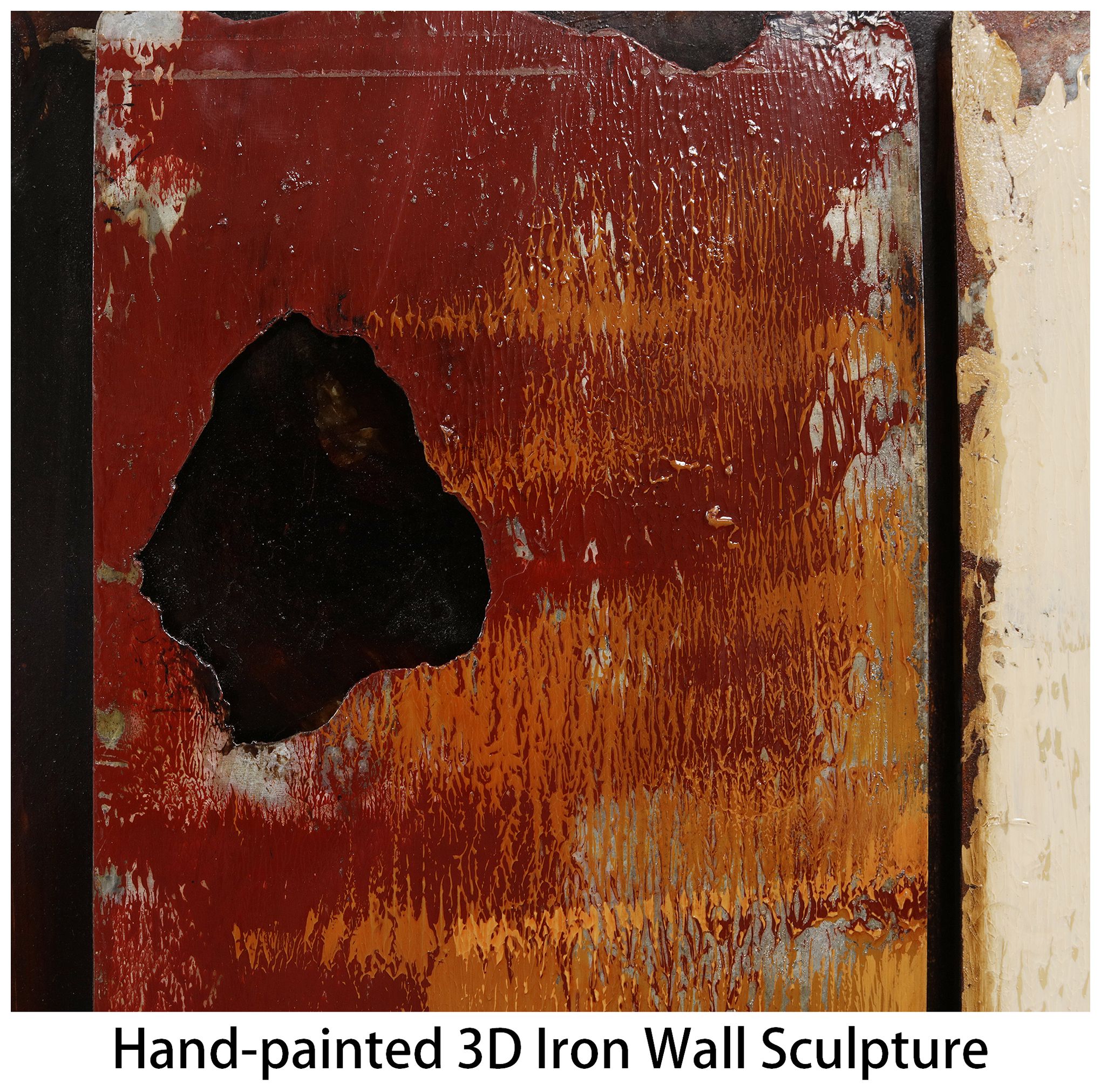 Image 7 Rustic Flow 1 72"W Mixed Media Metal Dimensional Wall Art more views