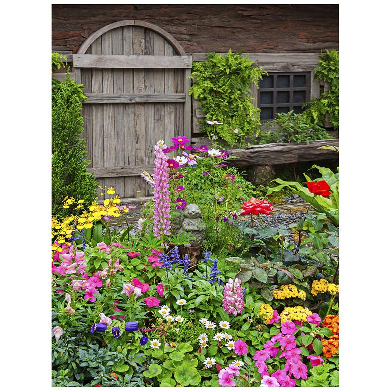 Image 1 Rustic Garden 40" High All-Season Outdoor Canvas Wall Art