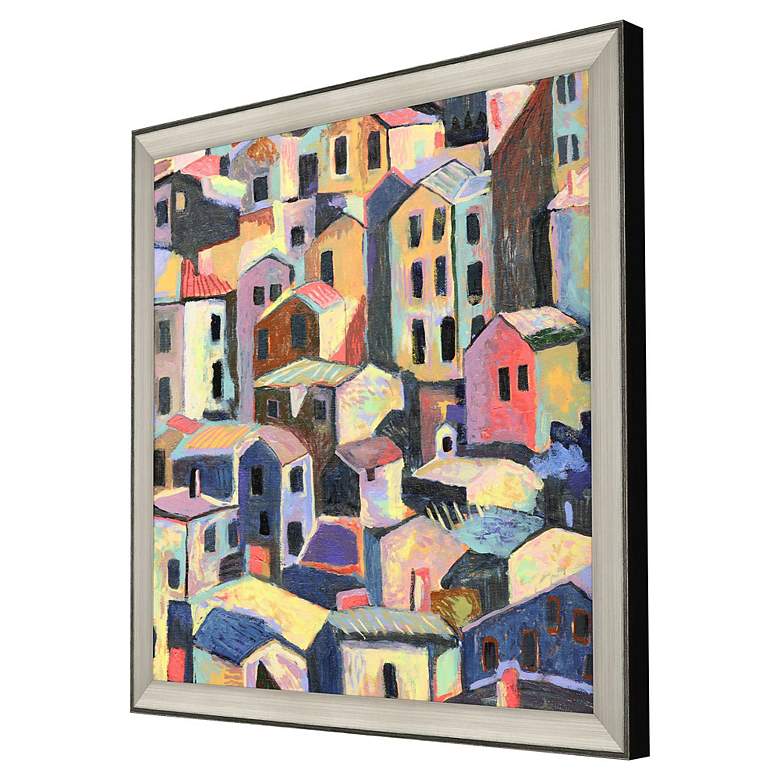 Image 5 Rustic Hilltown 40" Square Giclee Framed Wall Art more views