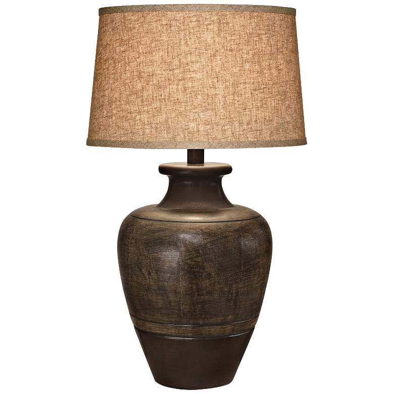 Image 3 Rustic Jar 30 inch High Dark Beige Sable Finish Southwest Table Lamp