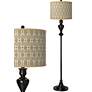 Rustic Mod Giclee Glow Black Bronze Floor Lamp