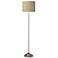 Rustic Mod Giclee Glow Shade on Brushed Nickel Pull Chain Floor Lamp