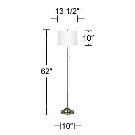 Image5 of Rustic Mod Giclee Glow Shade on Brushed Nickel Pull Chain Floor Lamp more views