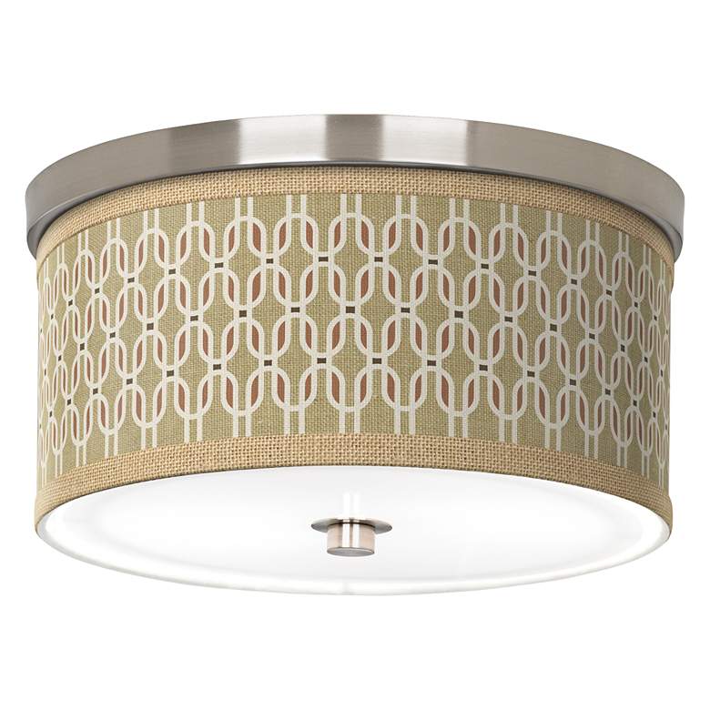 Image 1 Rustic Mod Giclee Nickel 10 1/4" Wide Ceiling Light