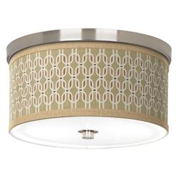 Rustic Mod Giclee Nickel 10 1/4&quot; Wide Ceiling Light