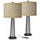 Rustic Mod Susan Dark Bronze USB Table Lamps Set of 2