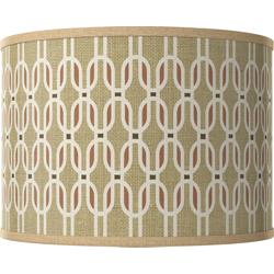 Rustic Mod White Giclee Drum Lamp Shade 15.5x15.5x11 (Spider)
