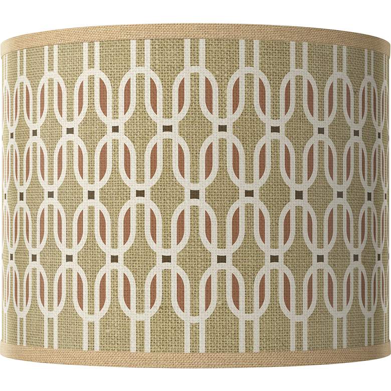 Image 1 Rustic Mod White Giclee Round Drum Lamp Shade 14x14x11 (Spider)