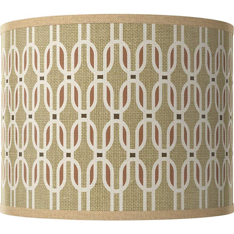 Image 1 Rustic Mod White Giclee Round Drum Lamp Shade 14x14x11 (Spider)