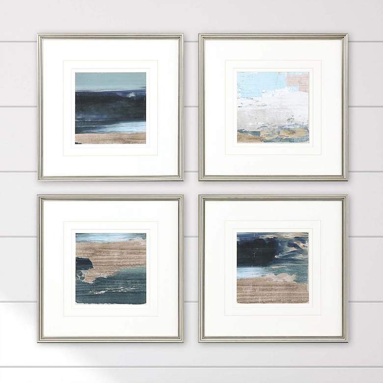 Image 1 Rustic Mosaic 21" Square 4-Piece Framed Giclee Wall Art Set