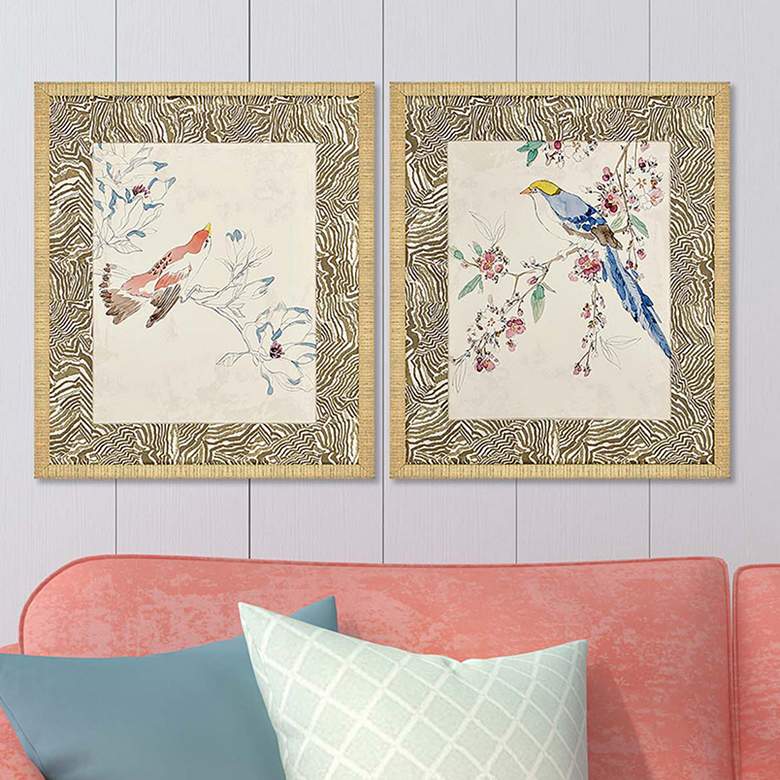 Image 1 Rustic Paradise I 24"W x 28"H Framed Art Set of 2