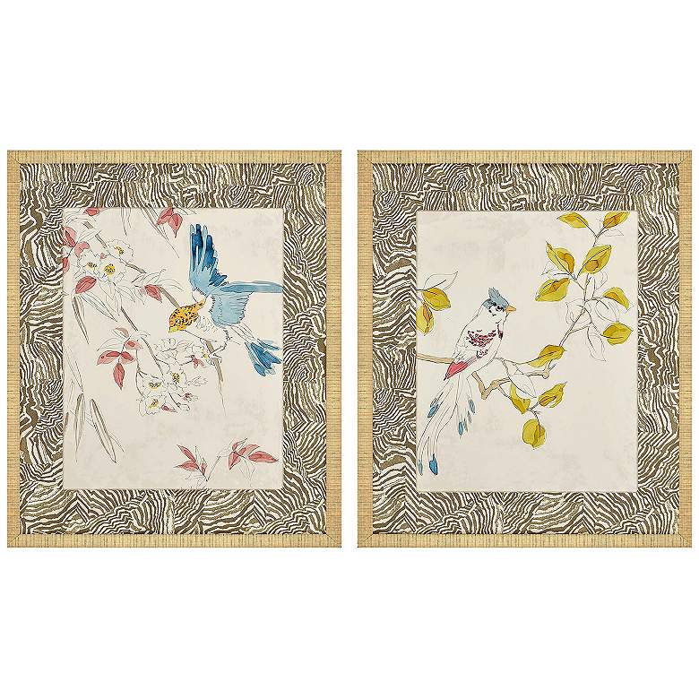 Image 1 Rustic Paradise II 24"W x 28"H Framed Art Set of 2