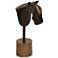 Rustic Pawn II 14"H Brown and Brass Decorative Statue