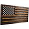 Rustic Pine American Flag 32" Wide Rectangular Wood Wall Art