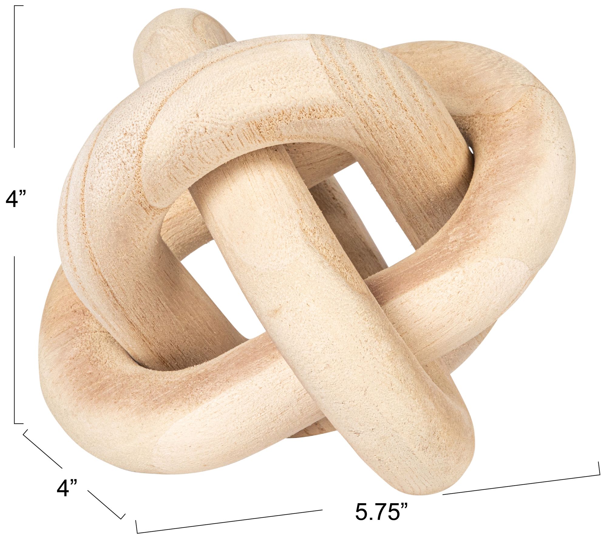 Image 2 Rustic Pine Wood Chain Link Decor, Natural more views